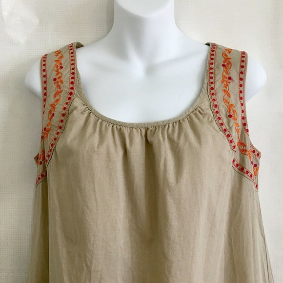 Calypso for Target Womens Dress Sz S Floral Embroidered Toupe/Pink Sheath A-Line - Picture 4 of 10